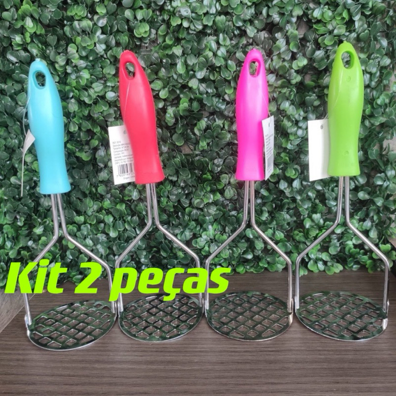 2 peças Amassador Espremedor Batata Feijão Legumes Purê De Batata Inox em Oferta na Shopee