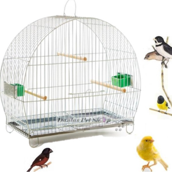 Gaiola Arco Canário Coleira Tarin Arame Zincado Pássaros Promoção G1