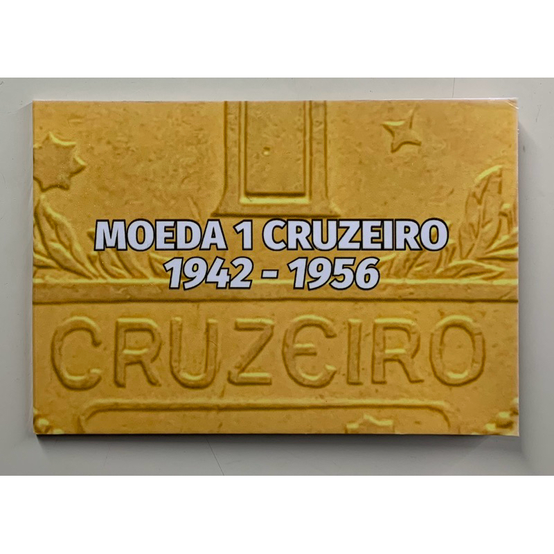 Álbum / Blister moeda antiga, 1 Cruzeiro 1942 - 1956 (Escolher Ano). Amarelinha