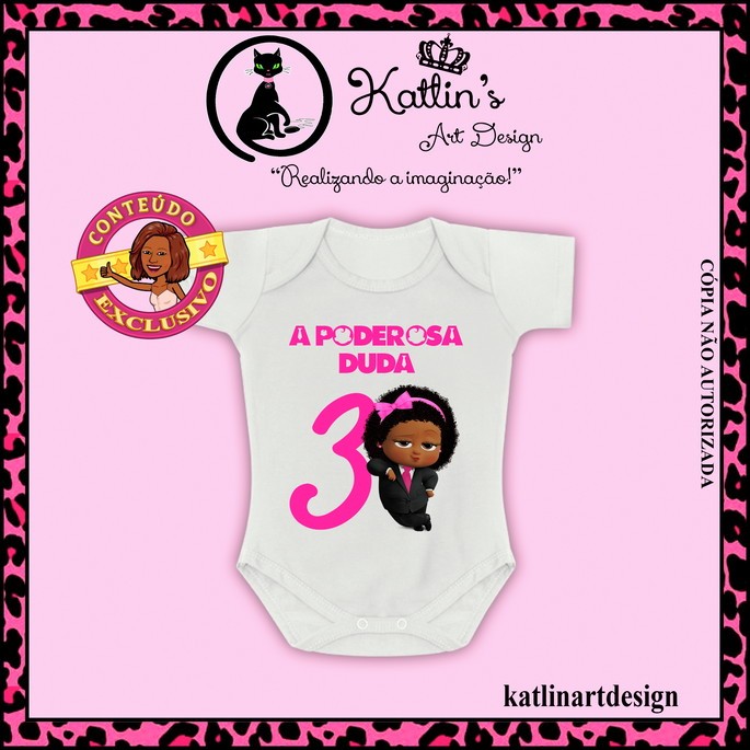 Body Infantil A Poderosa Chefinha/ Roupa/ Bebê/ Personalizado/ Aniversário/ Mesversário/ Festa/ 1ano