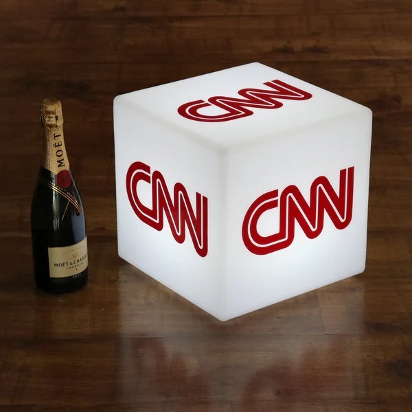 Letreiro Led Luminoso Cubo em Acrílico Personalizado Sua Marca Fachada Placa Festa Fachada Loja