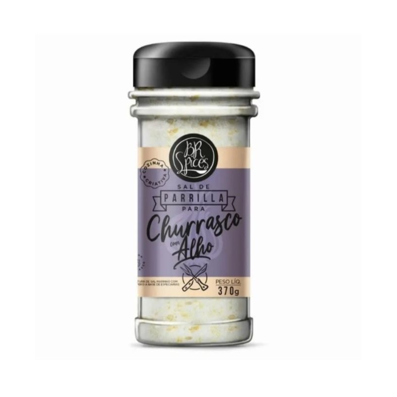 Sal de Parrilla Br Spices para Churrasco com Alho Frasco 370g