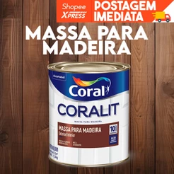 Massa Para Madeira Coralit 1,5kg Branco Coral | Preenche e Nivela