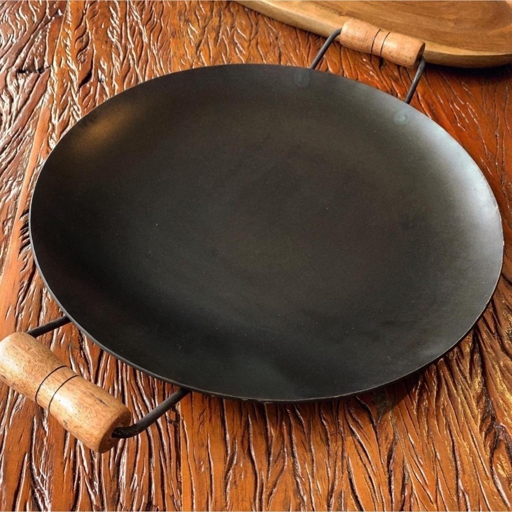 Disco De Arado Grande Tacho Porções Em Geral Alça De Madeira 55cm total