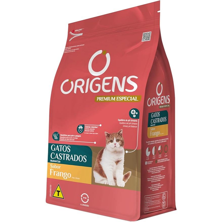 Ração Origens Gatos Castrados Frango 10,1kg em Oferta na Shopee