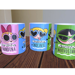 CANECA PERSONALIZADA DOCINHO MENINAS SUPER PODEROSAS XICARA CERAMICA PORCELANA Personagem em Oferta na Shopee