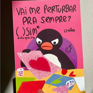 Cartão Pingo Você vai me perturbar pra sempre? em Oferta na Shopee