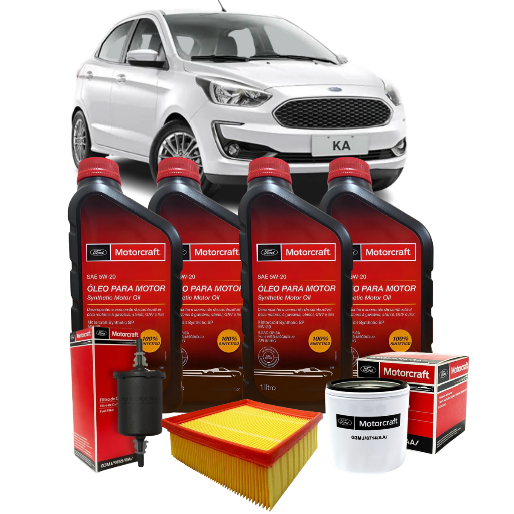 Kit Óleo Motorcraft 5w20 100% Sintetico Ford Ka 1.5  3cc 2018 até 2021 Original Ford