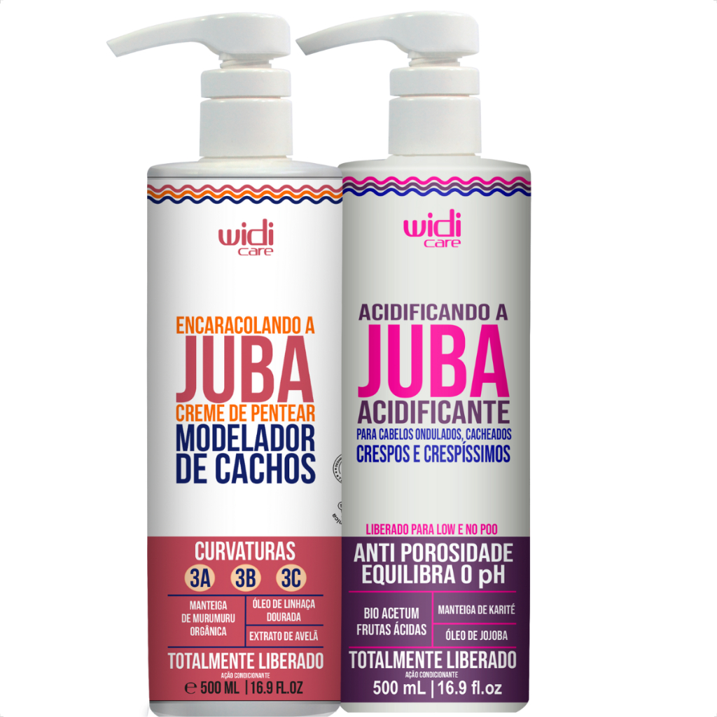 Kit Juba Encaracolando Creme de Pentear + Acidificante Anti Porosidade Widi Care