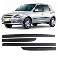 Kit Friso Lateral Celta 4 Portas 2000 2001 2002 2003 2004 2005 Preto 4 Peças Pronta Entrega 1403AC