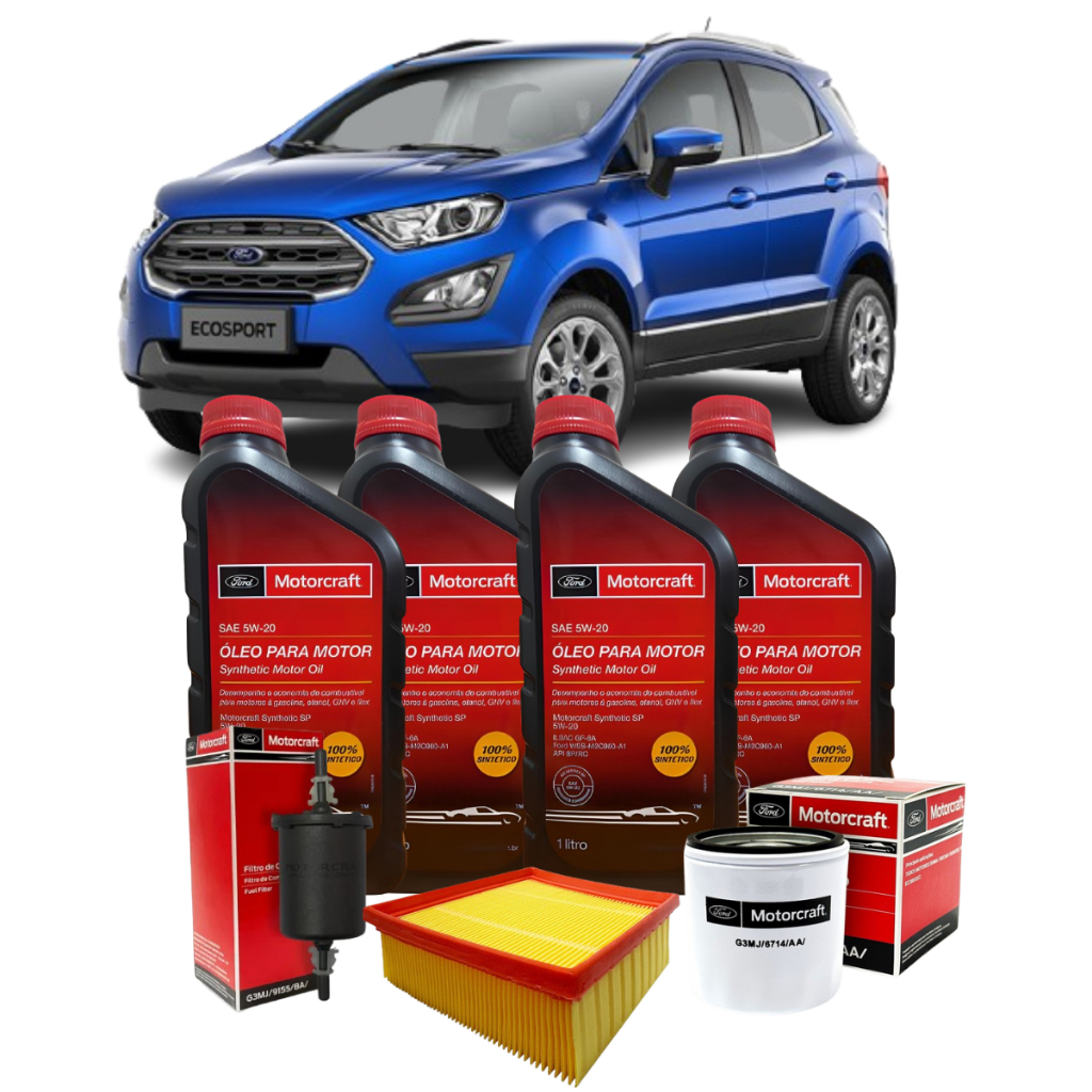 Kit Óleo Motorcraft 5w20 Ford Ecosport 1.5  2018 Até 2021 Original Ford