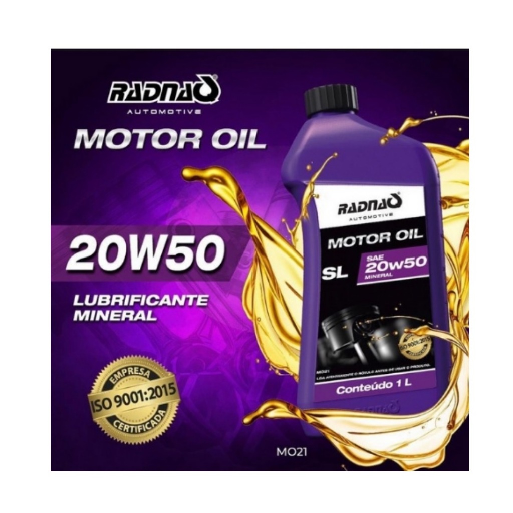 Óleo Lubrificante para Motor Mineral SL 20W50 1L Óleo Lubrificante para Motor Mineral SL 20W50 1L