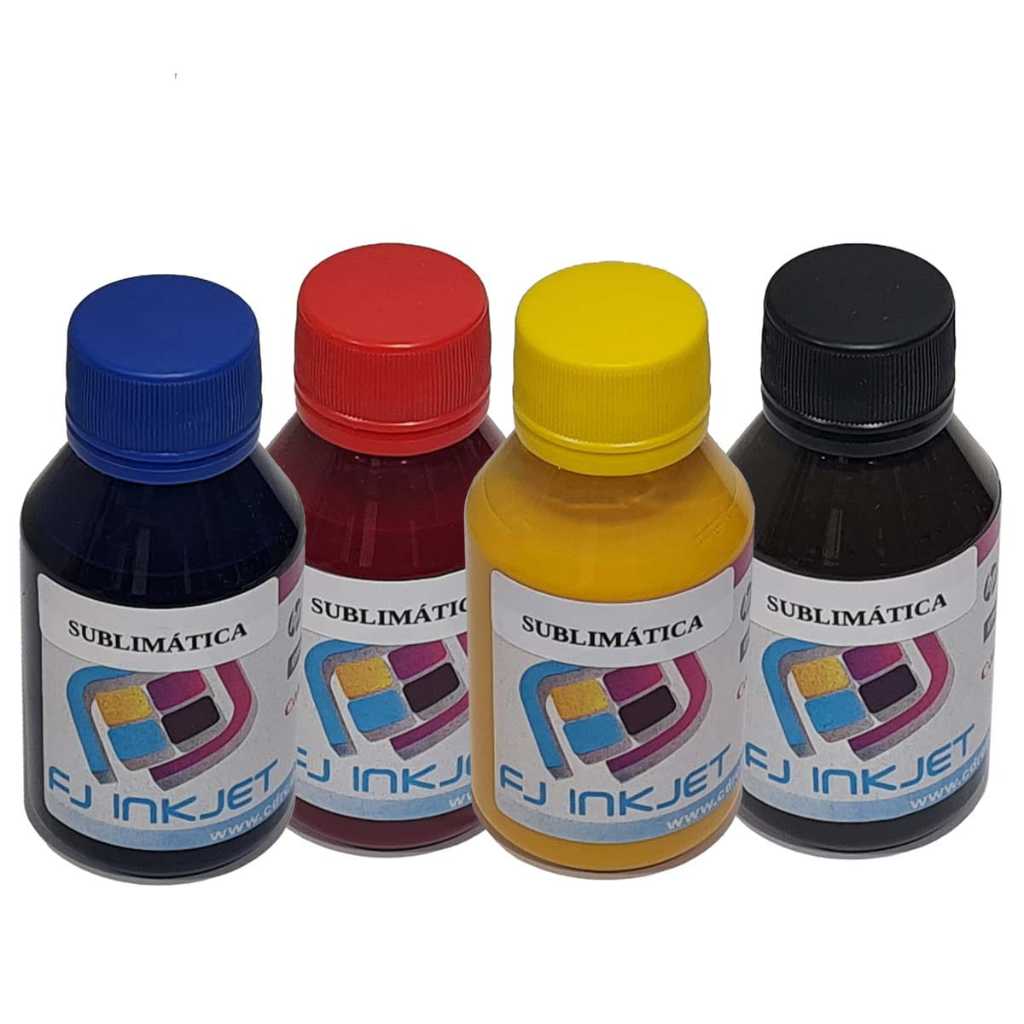 Kit Com as 4 Cores de Tinta Sublimatica Para Epson (100 mL de cada cor)