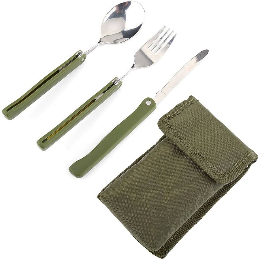 Kit talheres para viagem acampamento aventuras