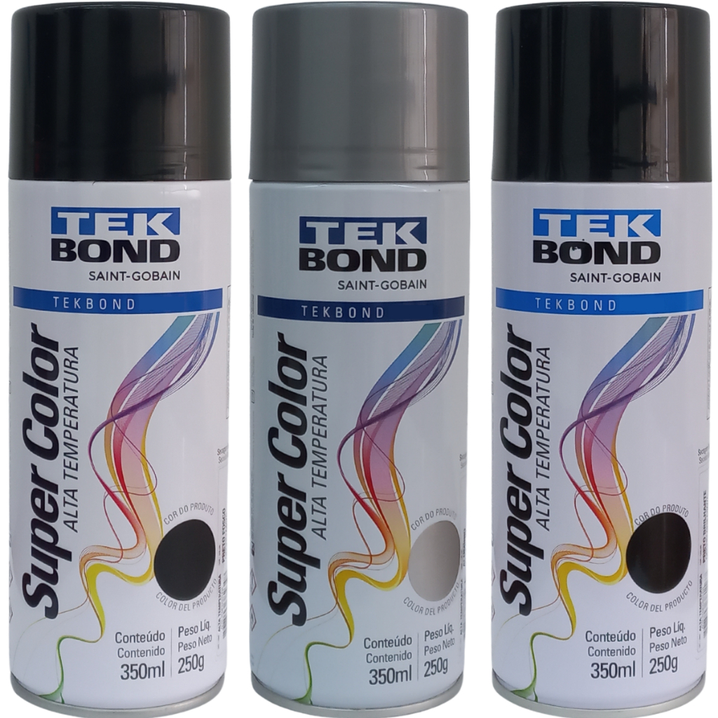 Tinta Spray Super Color Alta Temperatura 350ml Tekbond Várias Cores em Oferta na Shopee