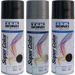 Tinta Spray Super Color Alta Temperatura 350ml Tekbond Várias Cores