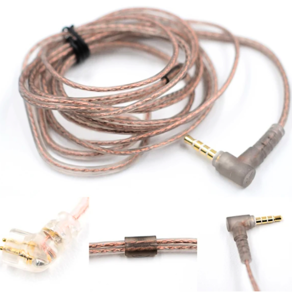Cabo Fone KZ EDX PRO/ ZSN PRO/ ZS10 PRO Sem Mic e Com MIC