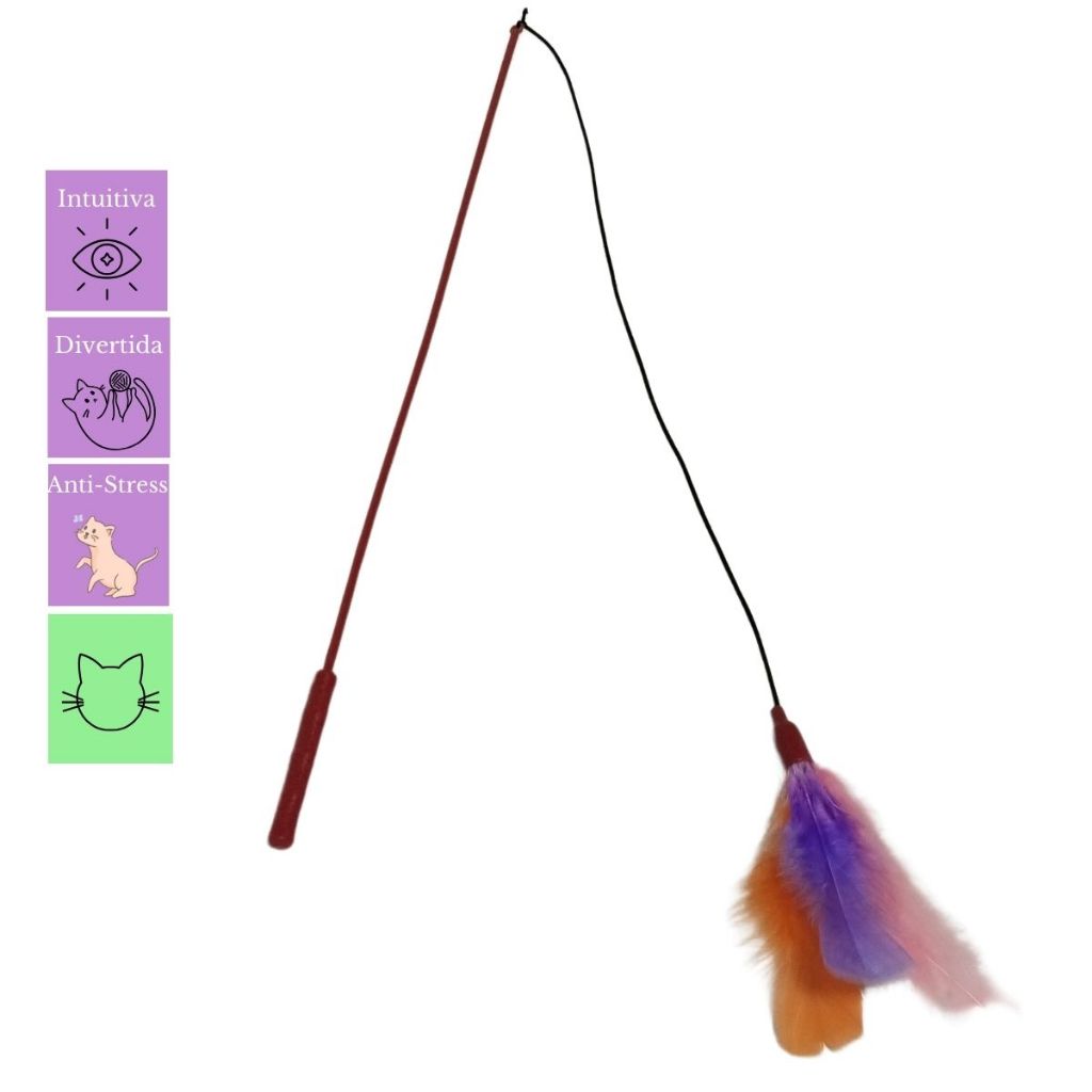 Brinquedo com Pena Varinha Interativo Gatos em Oferta na Shopee