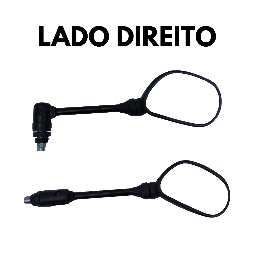 Mini Espelho Retrovisor Articulado Lado Direito YBR 125 Rosca Honda - Modelo Original