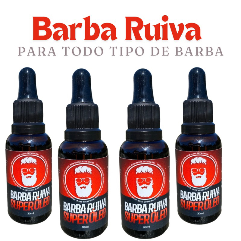 12 óleo para barba atacado barbershop Barba ruiva