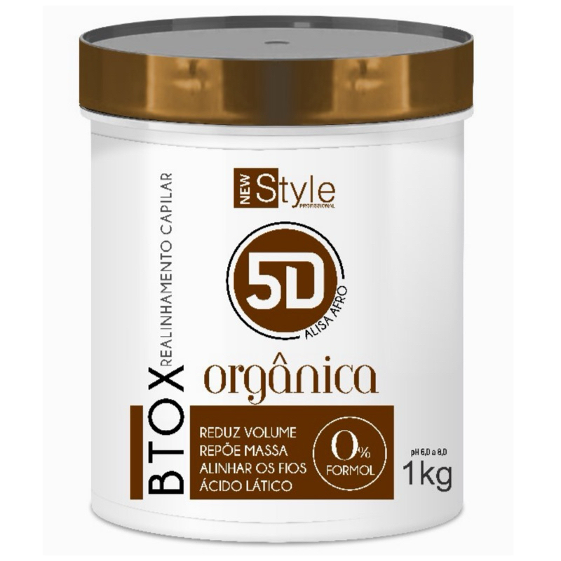 BOTOX PROFISSIONAL SEM FORMOL ORGÂNICO BTOX 5D ALISA AFRO 1kG