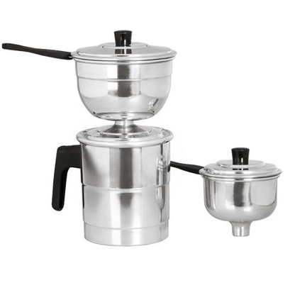 Cuscuzeiro Nordestino Paulista Fome Zero Individual Cozimento A Vapor  3 peças
