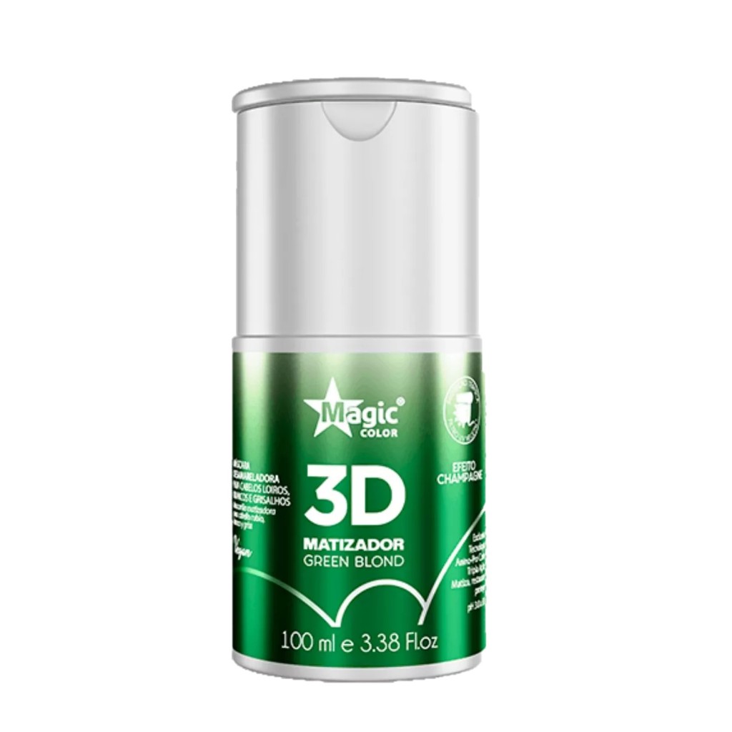 Matizador 3D Magic Color Green Blond – Efeito Champagne - 100ml em Oferta na Shopee