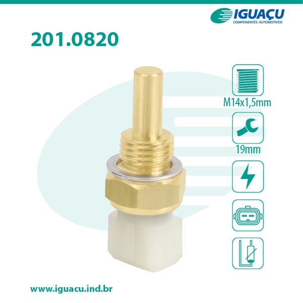 Plug Eletrônico Água Escort Rs 85/86 Bmw Audi Polo Golf Seat 820