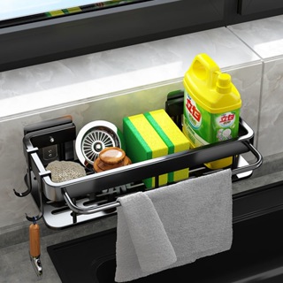 1/2 Organizador YY051 Porta Detergente Condimentos Prateleira Suspensa Moderna Rack Suporte cozinha Preto Sem Furo em Oferta na Shopee