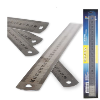 Régua De Metal - Aço Inox - Patchwork - 30 Cm em Oferta na Shopee