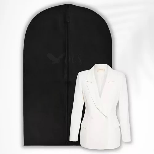 Capa TNT Roupas Protetora Terno Vestido Roupa Com Zíper 60 x 100 cm