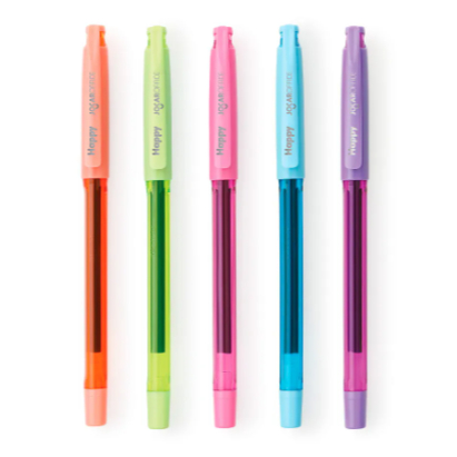 Caneta Gel Happy 0.7mm Colorida 5 Cores Jocar Office em Oferta na Shopee