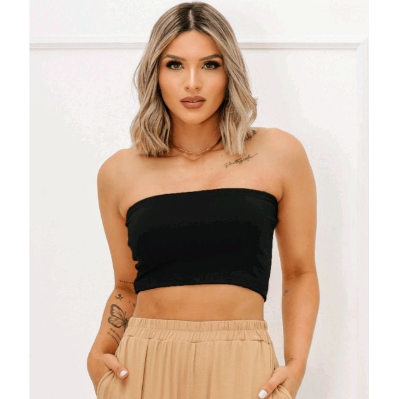 CROPPED TOP FAIXA EM SUPLEX TOMARA QUE CAIA