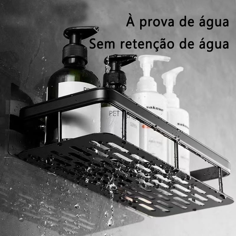 Suporte De Shampoo YY052 Prateleiras De Banheiro Cozinha Limpeza Detergente Sabonete Sem Furo Premium Top em Oferta na Shopee