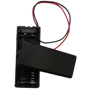 Suporte Para 2 Pilhas AAA palito Com Tampa Liga Desliga em Oferta na Shopee