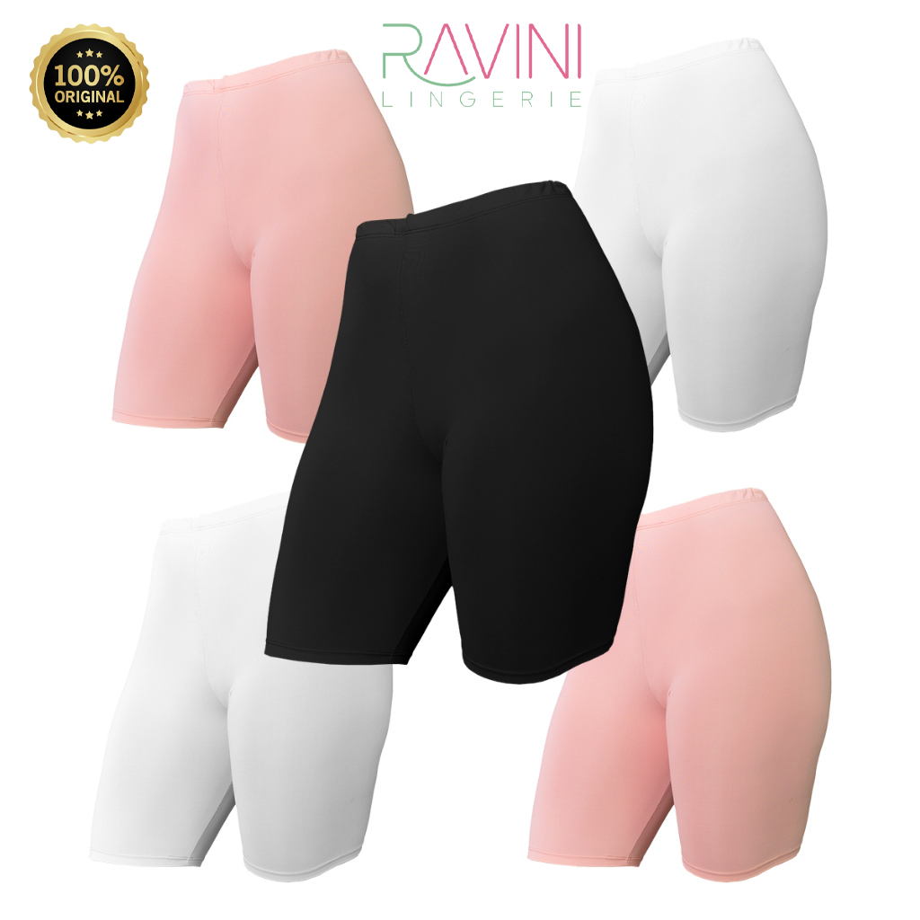 Kit 5 Short Anágua Segunda Pele Bermuda Longa Anágua 100% Poliamida debaixo da saia/vestido zero transparência
