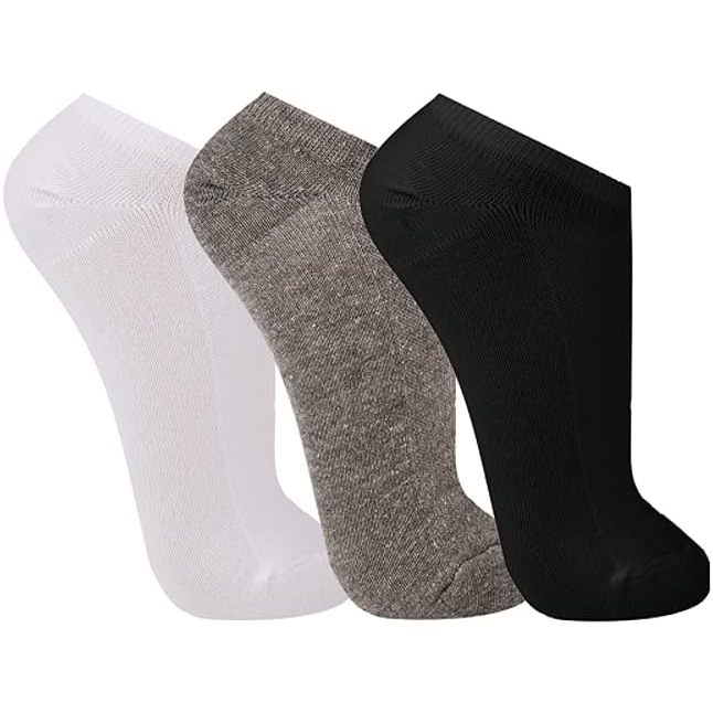 Kit 3 meias cano curto esportiva Nazinne Algodão adulto-unissex