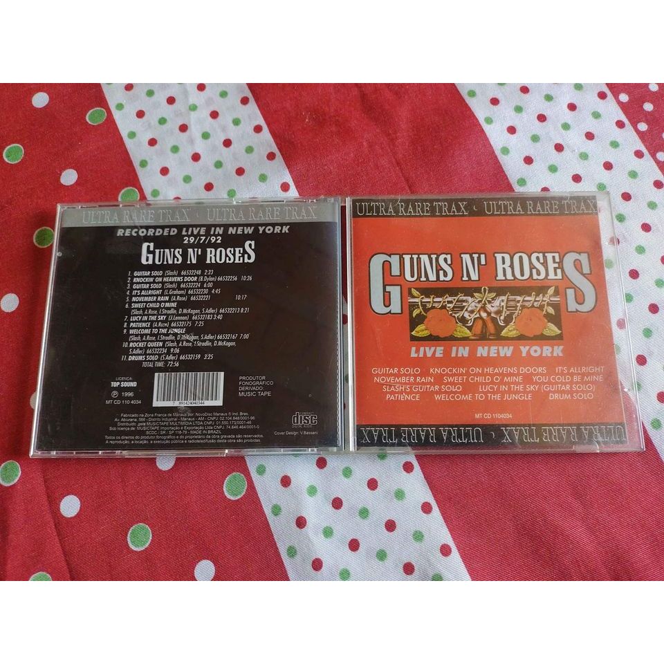 Guns n' Roses Ultra Rare Trax Live in New York Cd 1996