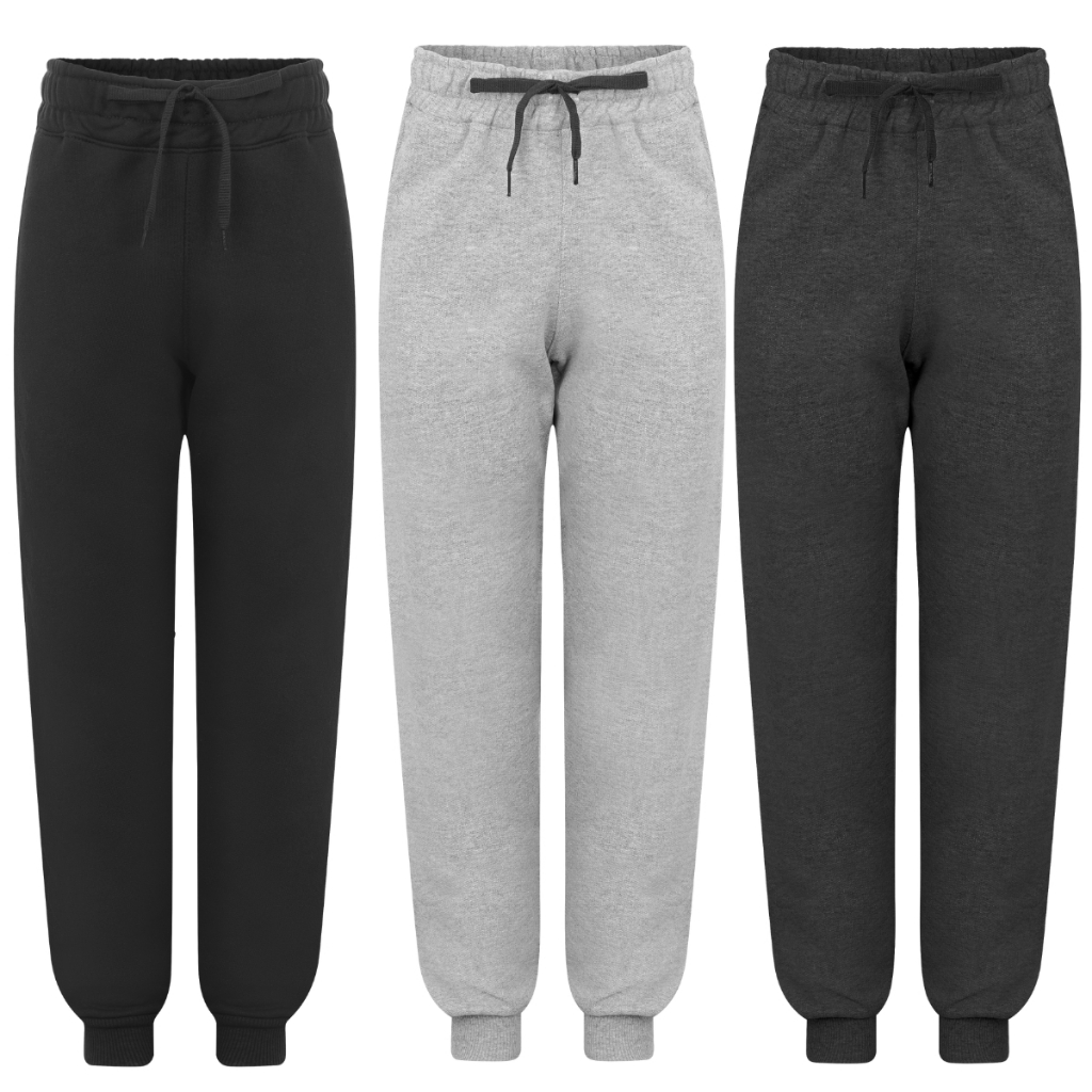 Kit 3 Calças Infantil Menino Moletom Flanelado Inverno Menina 4 6 8 10 12 14