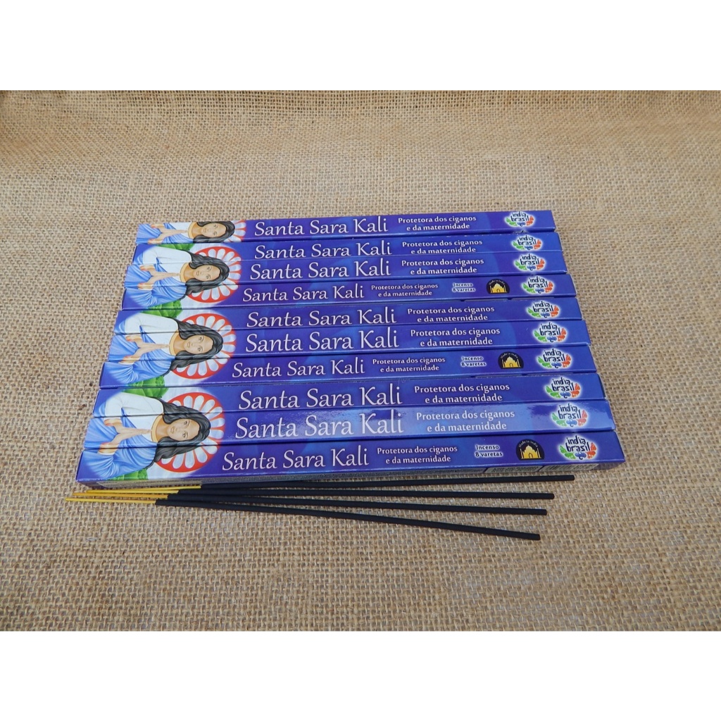 Incenso Santa Sara Kali - kit com 10 Unidades e 8 varetas em cada Unidade