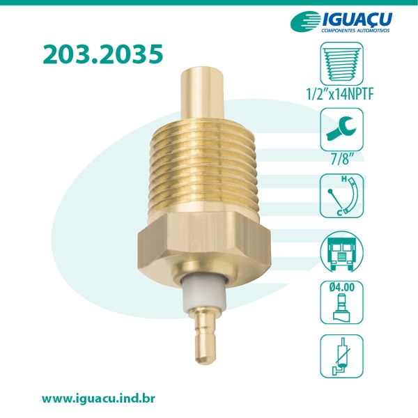 Sensor Temperatura Painel Vw 17-210 Wk Cummins 5.9 00 A 07 iguaçu 2035