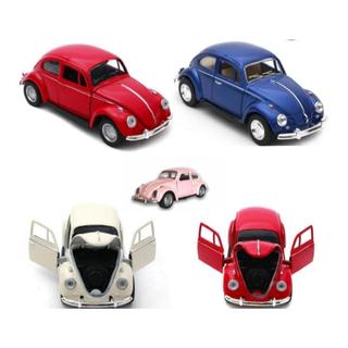 Carrinho De Ferro Fusca Fusquinha Abre Portas e Capô Fricção Miniatura Coleção