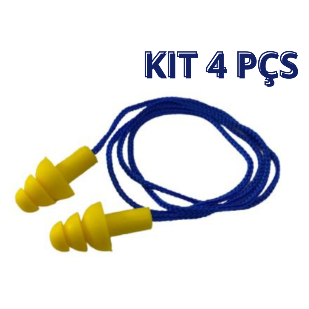 Kit Protetor Auricular Plug de Copolímero 12DB CA 18.190 - Plasconex em Oferta na Shopee