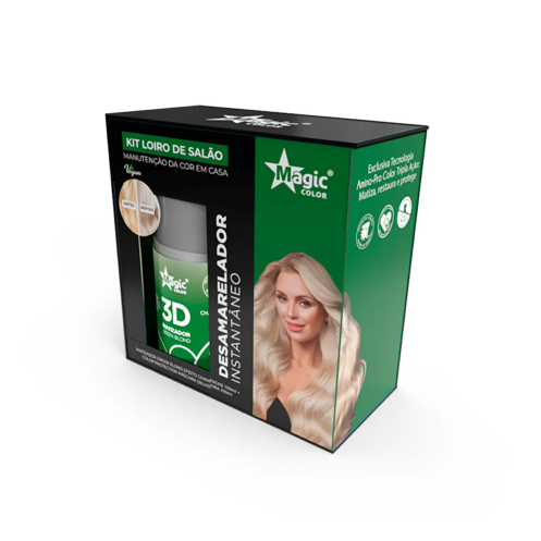 Magic Color Desamarelador Instantâneo Kit Loiro de Salão Efeito Champagne e Diluidor Protection 100g