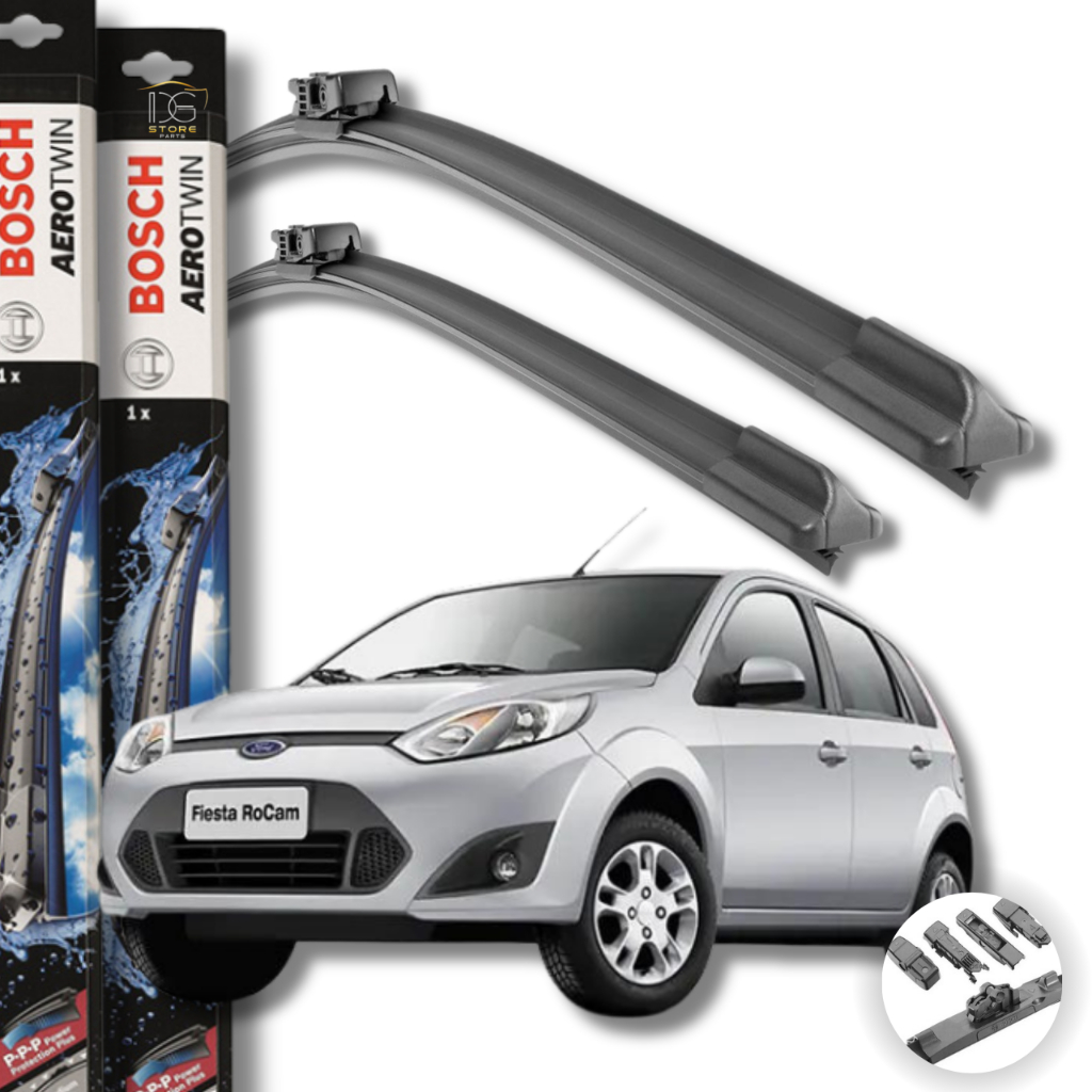 Palheta Parabrisa Bosch Dianteiras Ford Fiesta 2011 2012 2013 2014 em Oferta na Shopee