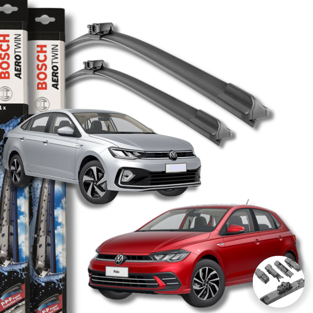 Jogo De Palheta Par Dianteiro Bosch Vw Polo | Virtus 2017 2018 2019 2020 2021 2022 2023 2024 - Spare Parts and Accessories for Vehicles