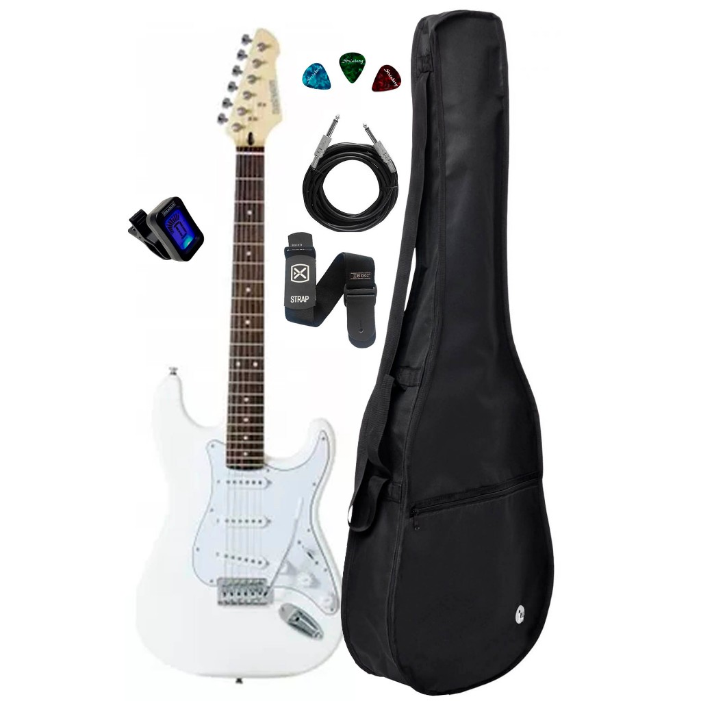 Imagem Guitarra Strinberg Rw50 Wh Branco + Acessórios + Afinador