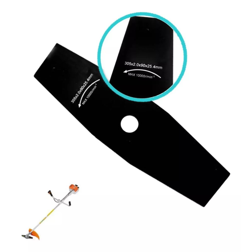 1 PEÇA de Lâmina Para Roçadeira 2 Pontas FURO DE 25MM com Adaptador Redutor Excelente ferramenta em Oferta na Shopee