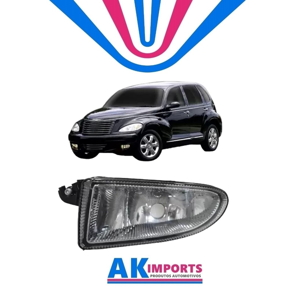Farol Auxiliar Milha Esquerdo Chrysler Pt Cruiser  Marca: Tyc  Ano: 2000 Até 2006  Cód:  19-5654-01-9B