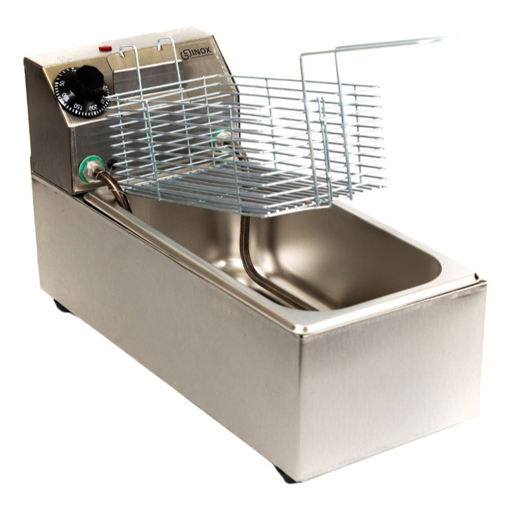 Fritadeira Industrial Elétrica 1 Cuba 3 Litros Gg Inox